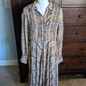 Free people button down Maxi dress